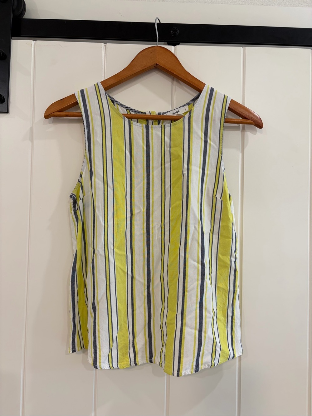 mine Striped Sleeveless Tank Top in Yellow, White & Navy